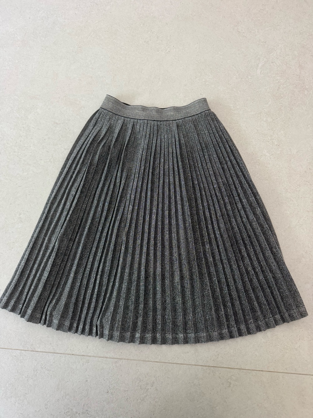 Just Female Pleated Midi Skirt in Charcoal